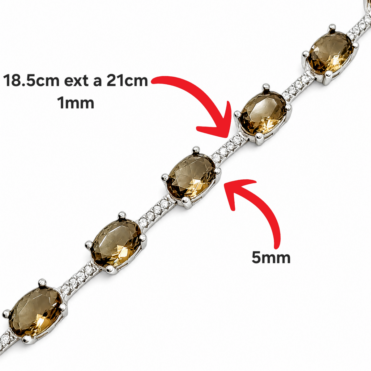 Pulsera Ovalo Zultanita Plata Ley 925