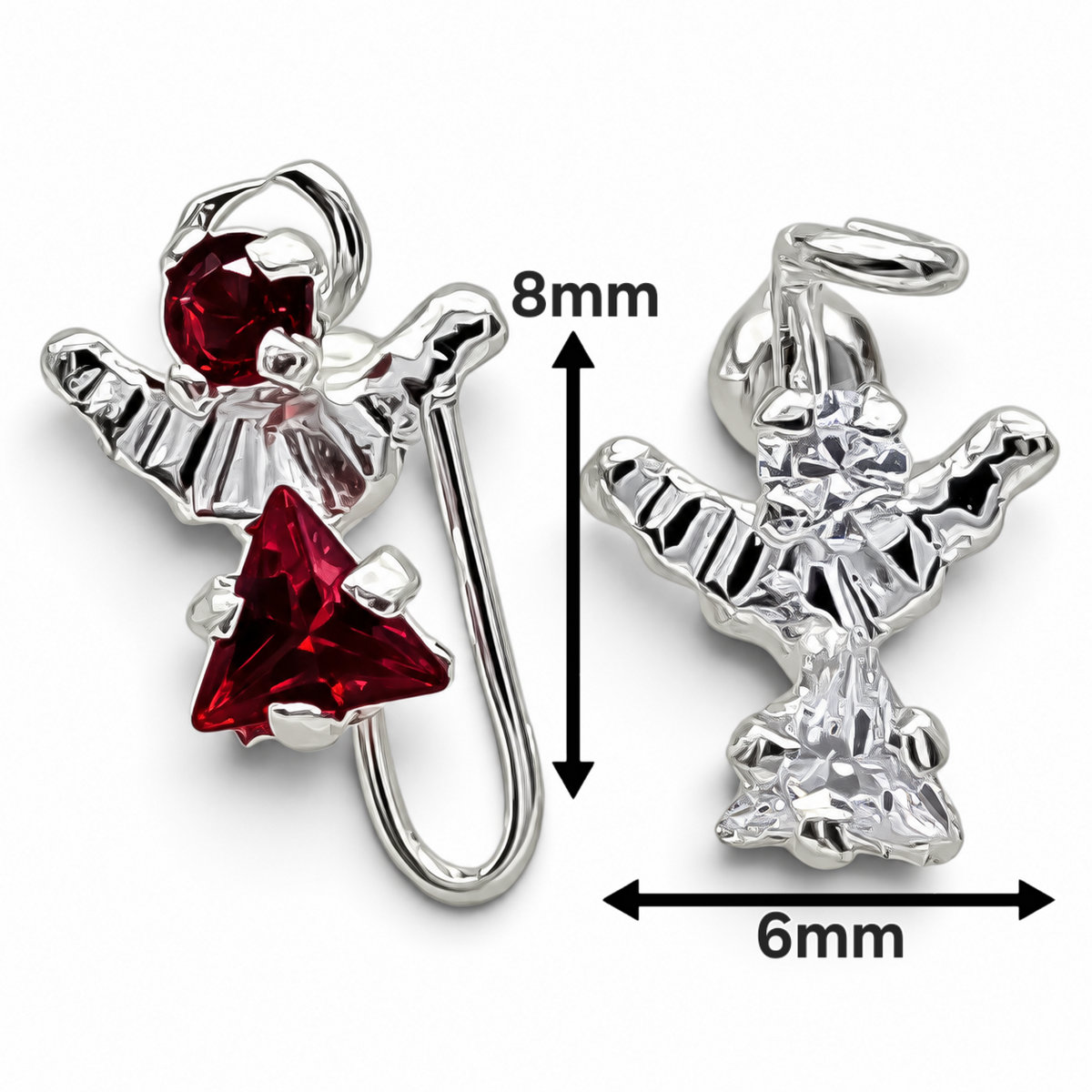 Broquel Consciencia Zirconia Plata Ley 925