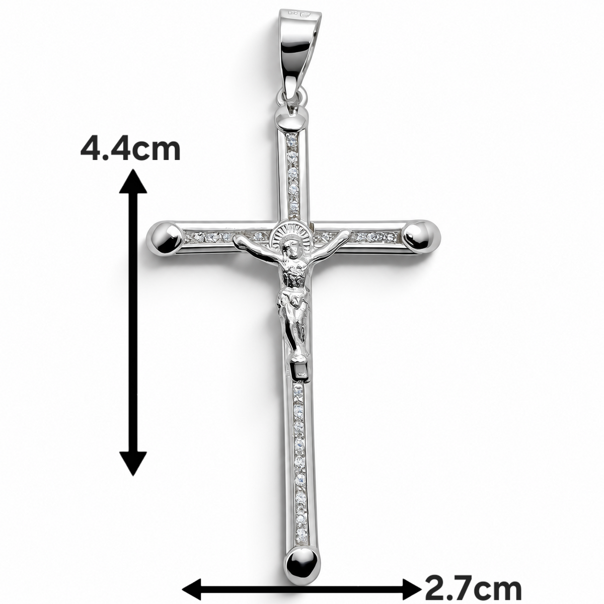 Dije Cruz Zirconia Plata Ley 925