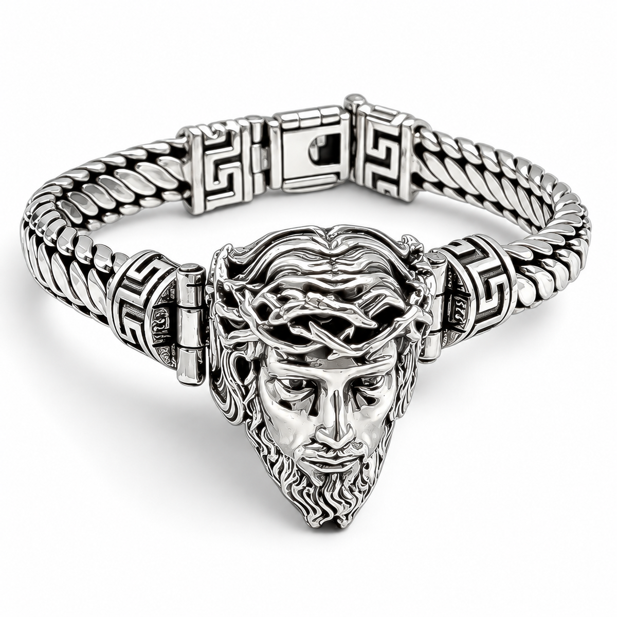 Pulso Rostro Cristo 9mm Plata Ley 925