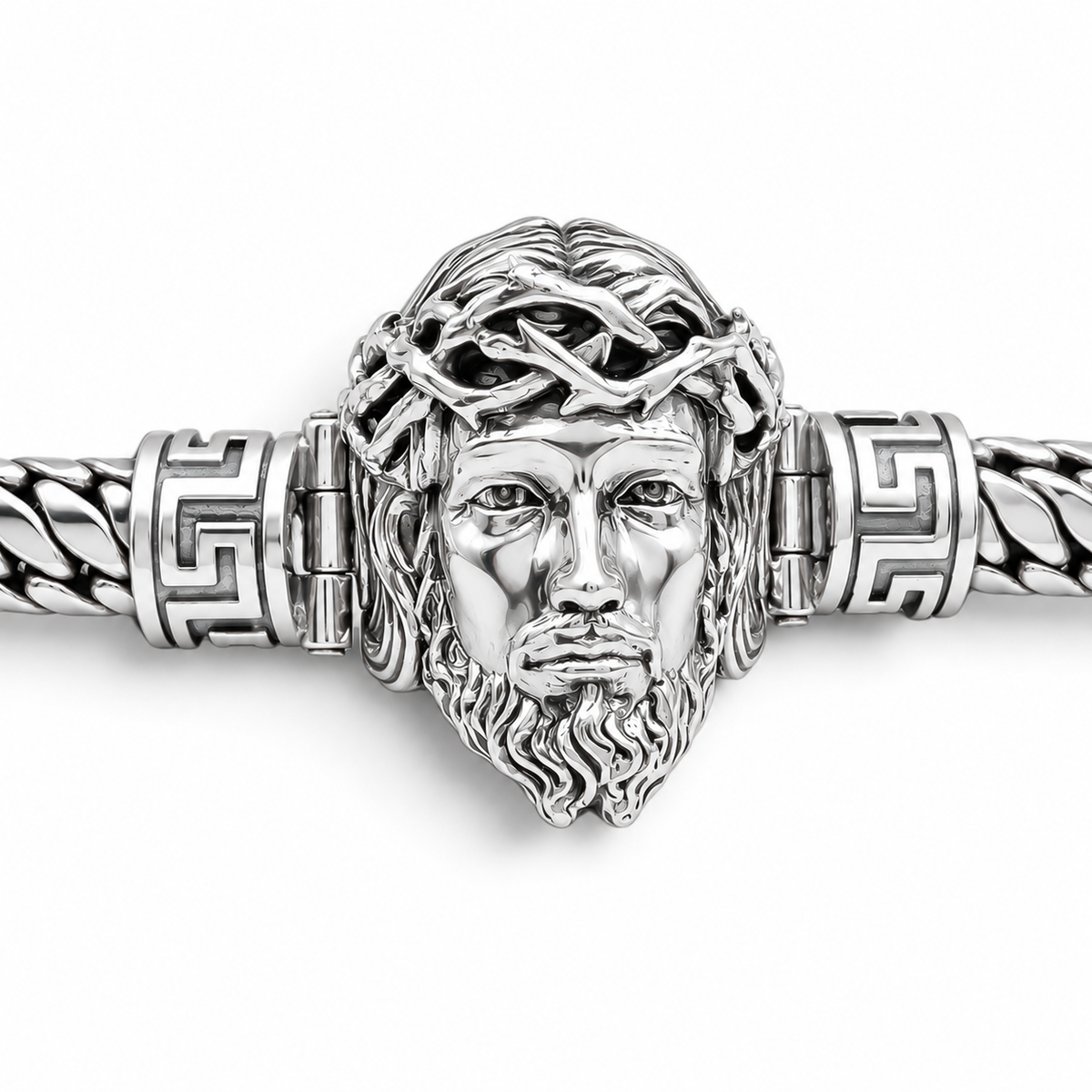 Pulso Rostro Cristo 9mm Plata Ley 925