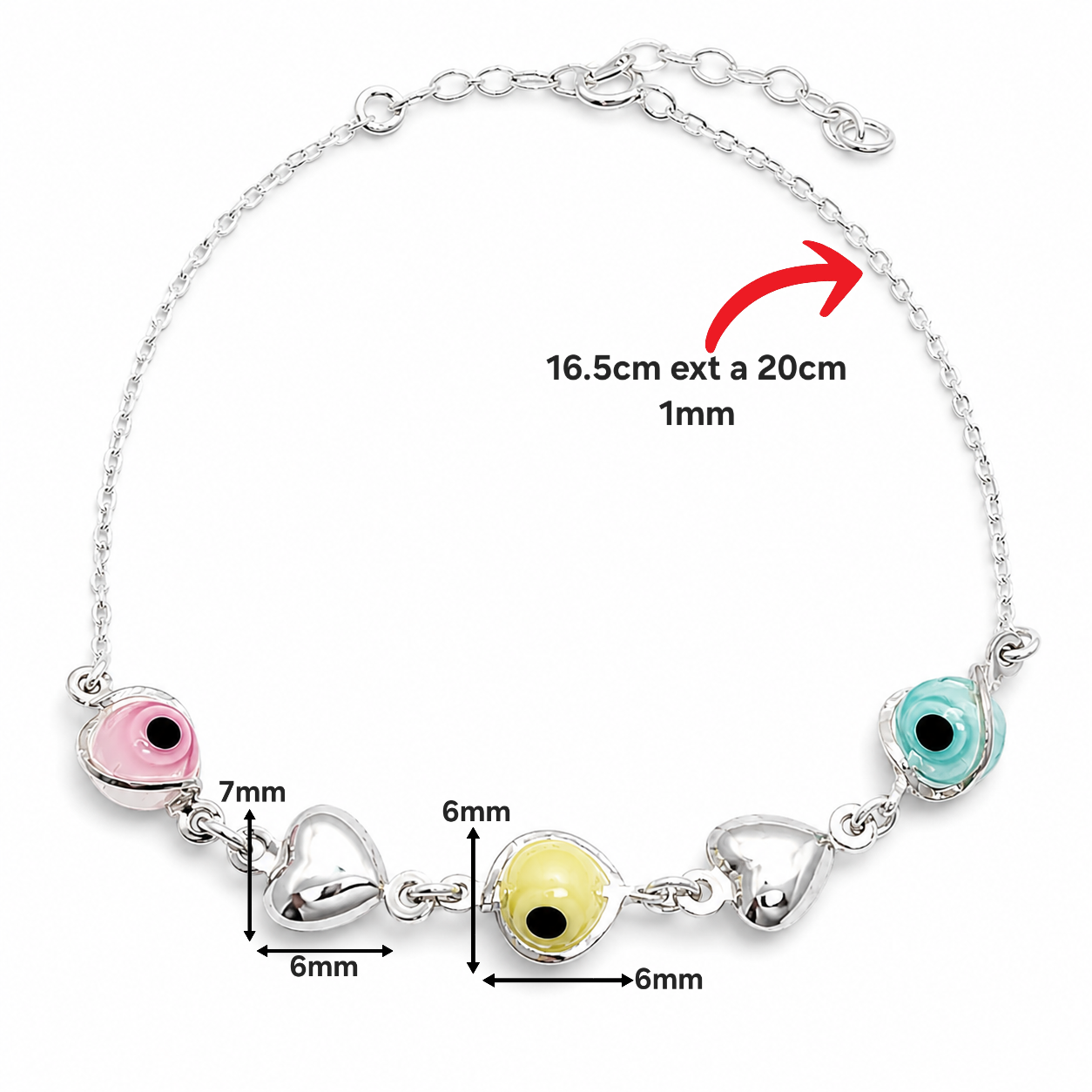 Pulsera Corazon Ojo
