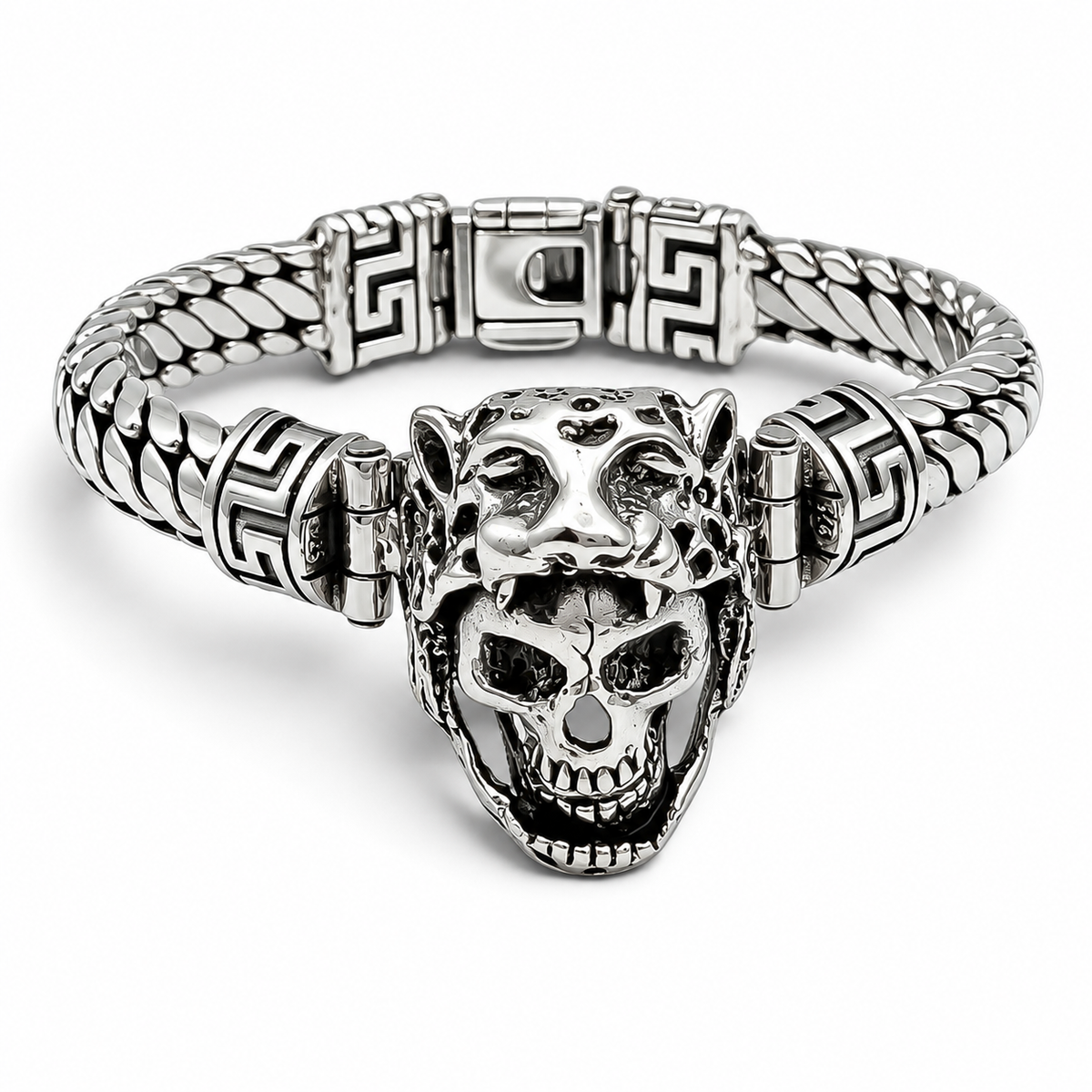 Pulso Azteca Jaguar 8mm Plata Ley 925