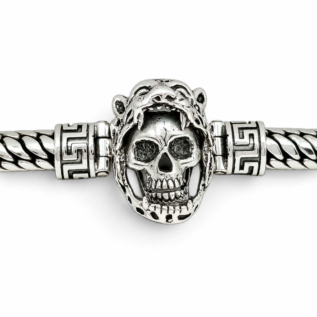 Pulso Azteca Jaguar 8mm Plata Ley 925