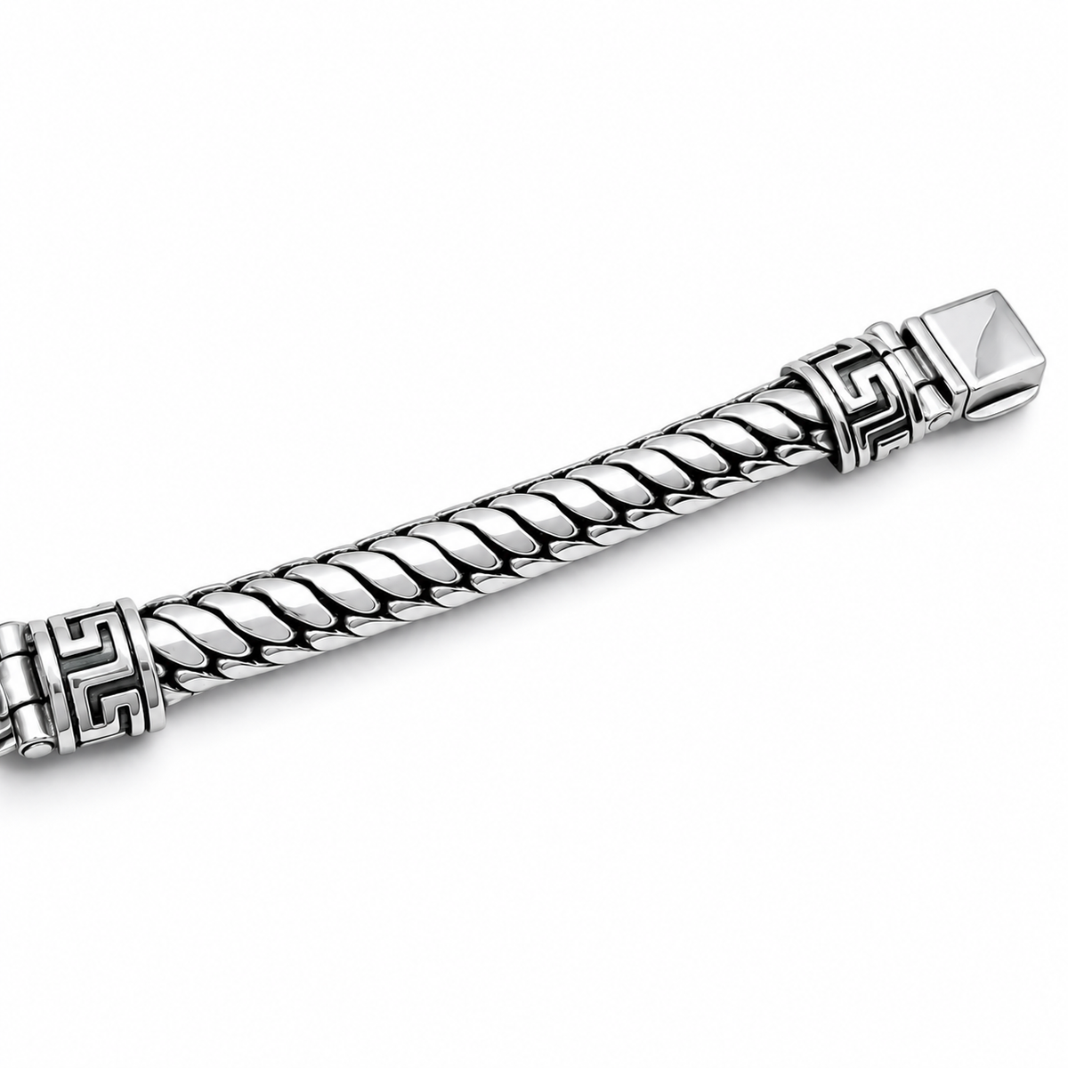 Pulso Quetzatcoatl 8mm Plata Ley 925