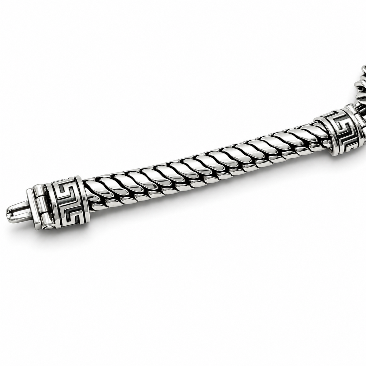 Pulso Quetzatcoatl 8mm Plata Ley 925