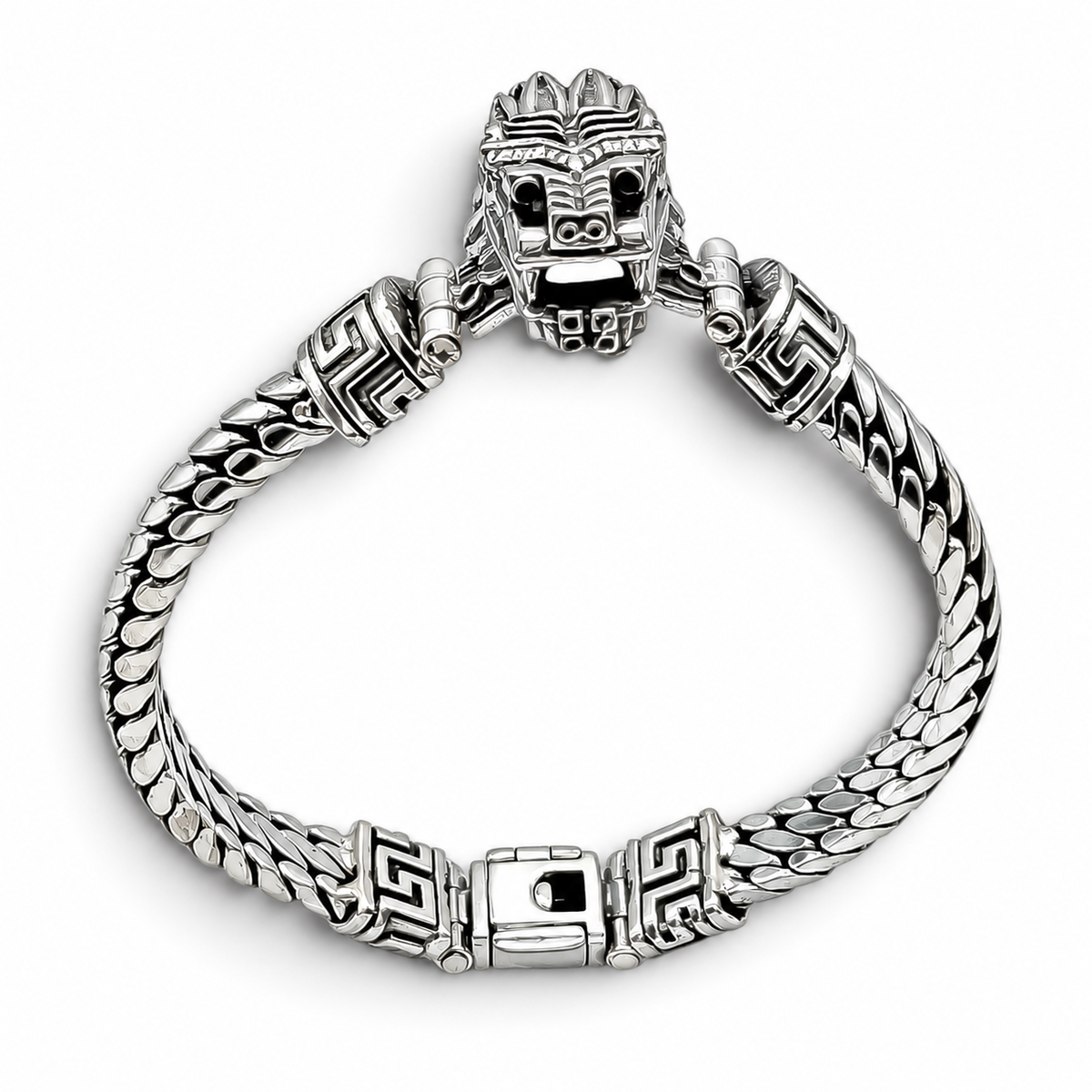 Pulso Quetzatcoatl 8mm Plata Ley 925