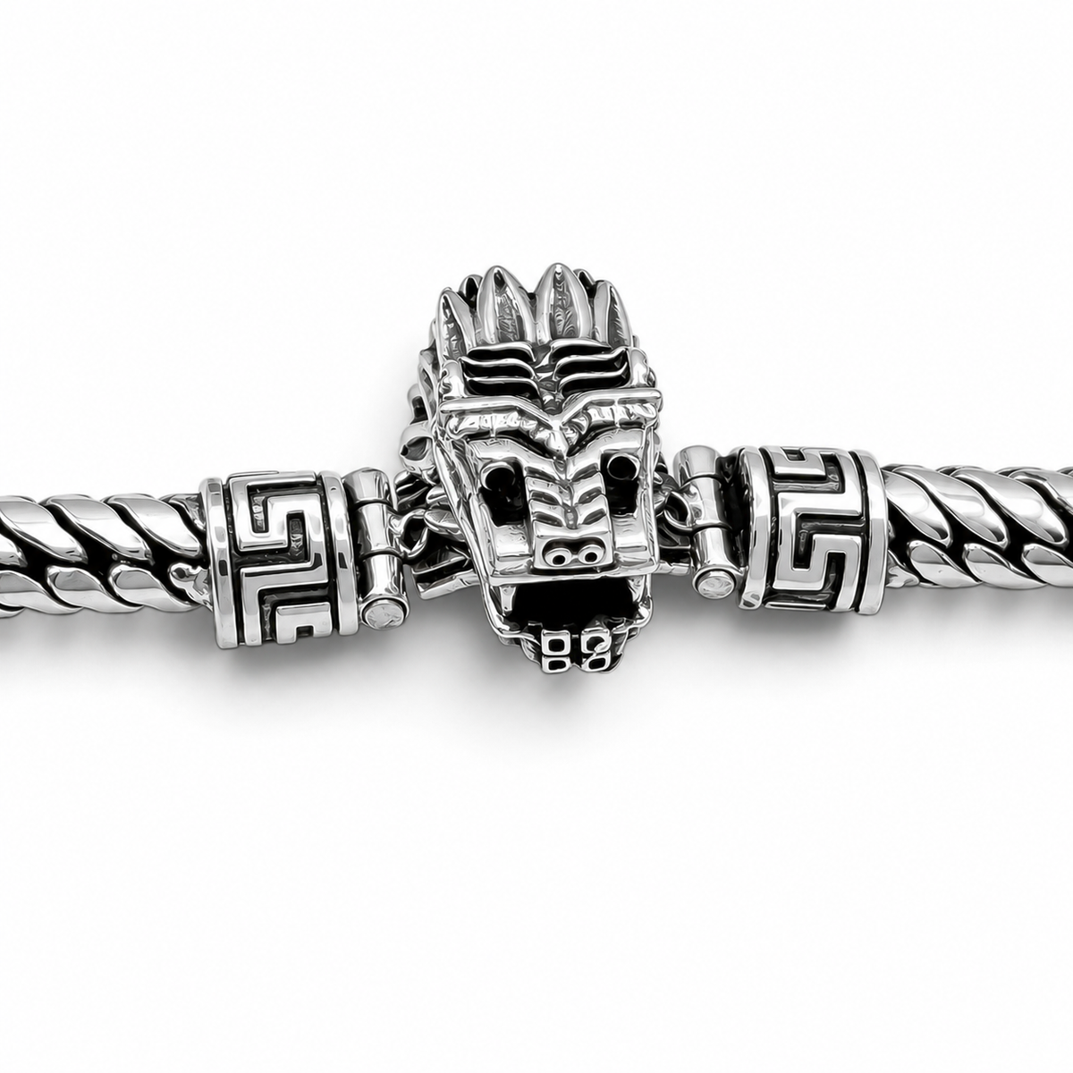 Pulso Quetzatcoatl 8mm Plata Ley 925