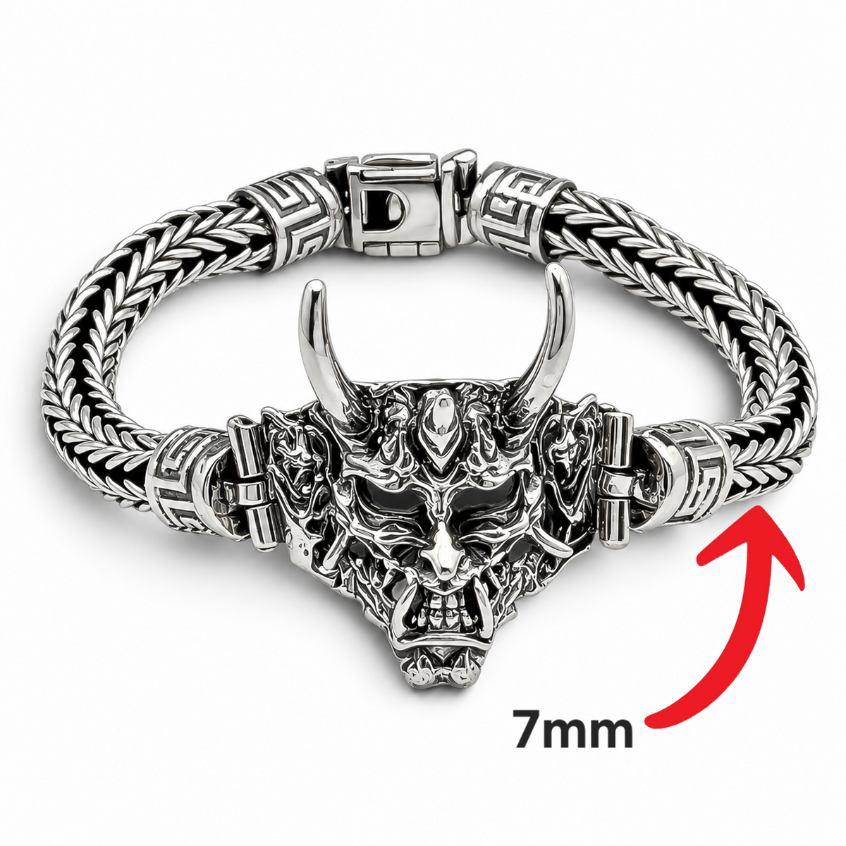 Pulso Demon 7mm Plata Ley 925