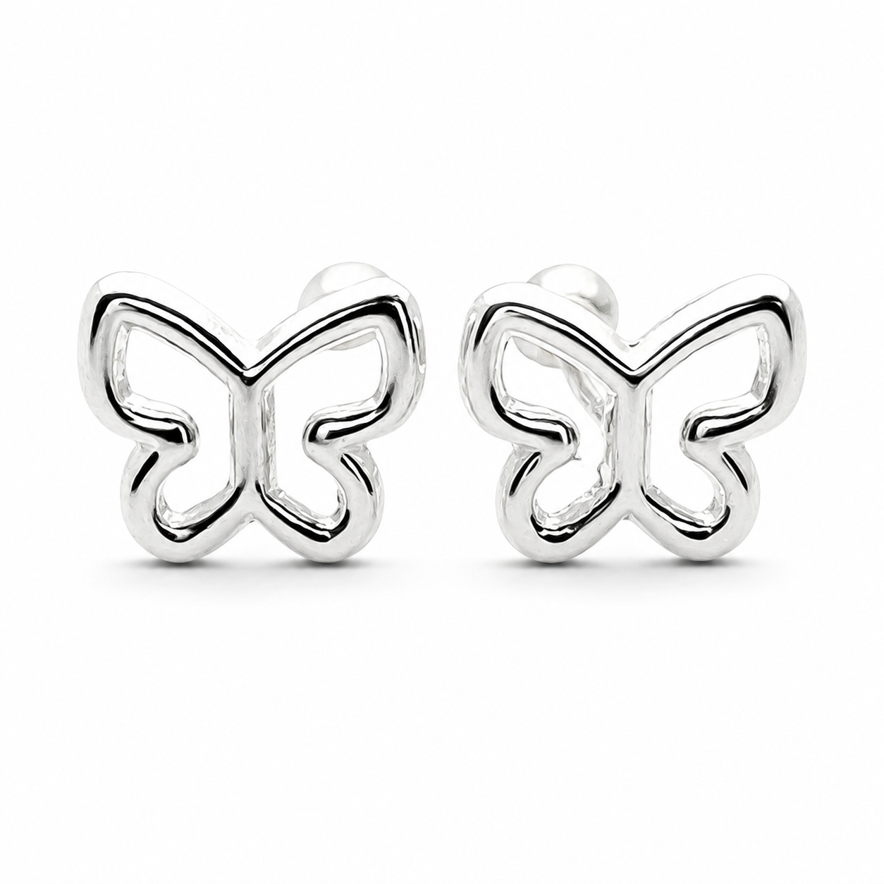Broquel Mariposita Plata Ley 925