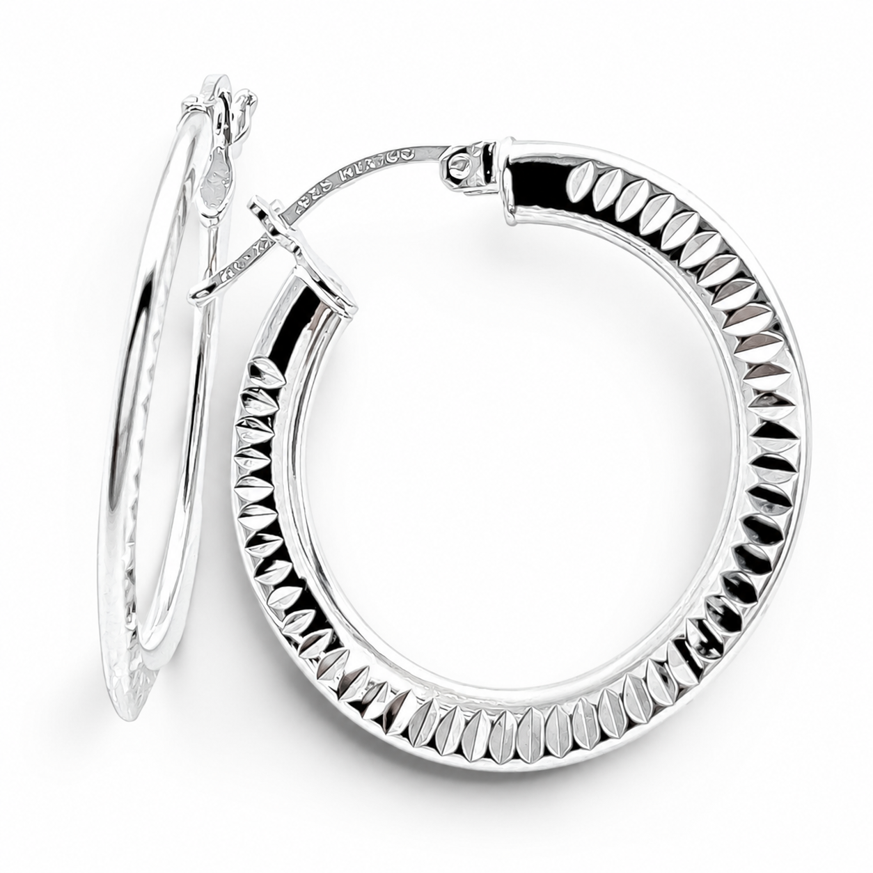Arracada Plana Plata Ley 925