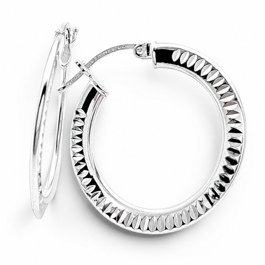Arracada Plana Plata Ley 925