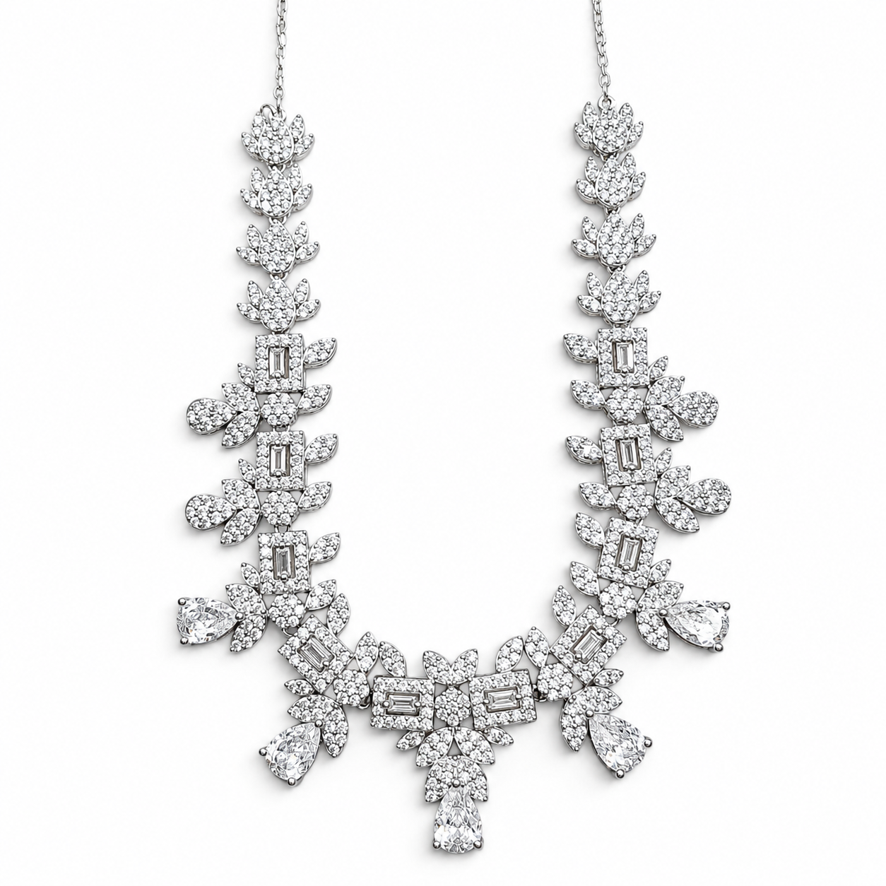 Set Zirconia Gota Plata Ley 925