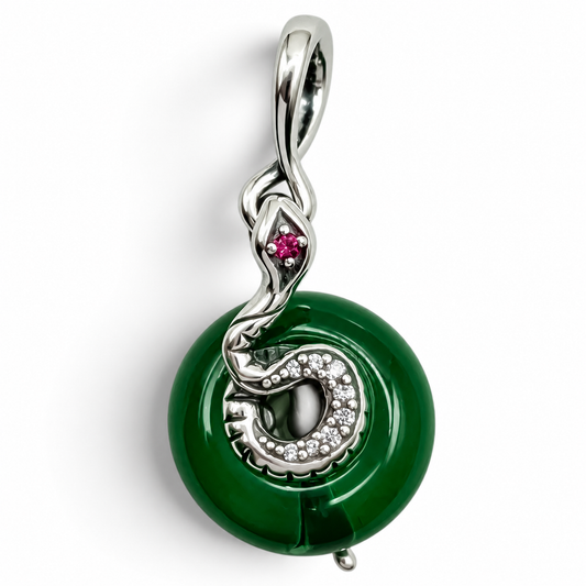 Charm Murano Serpiente Plata Ley 925