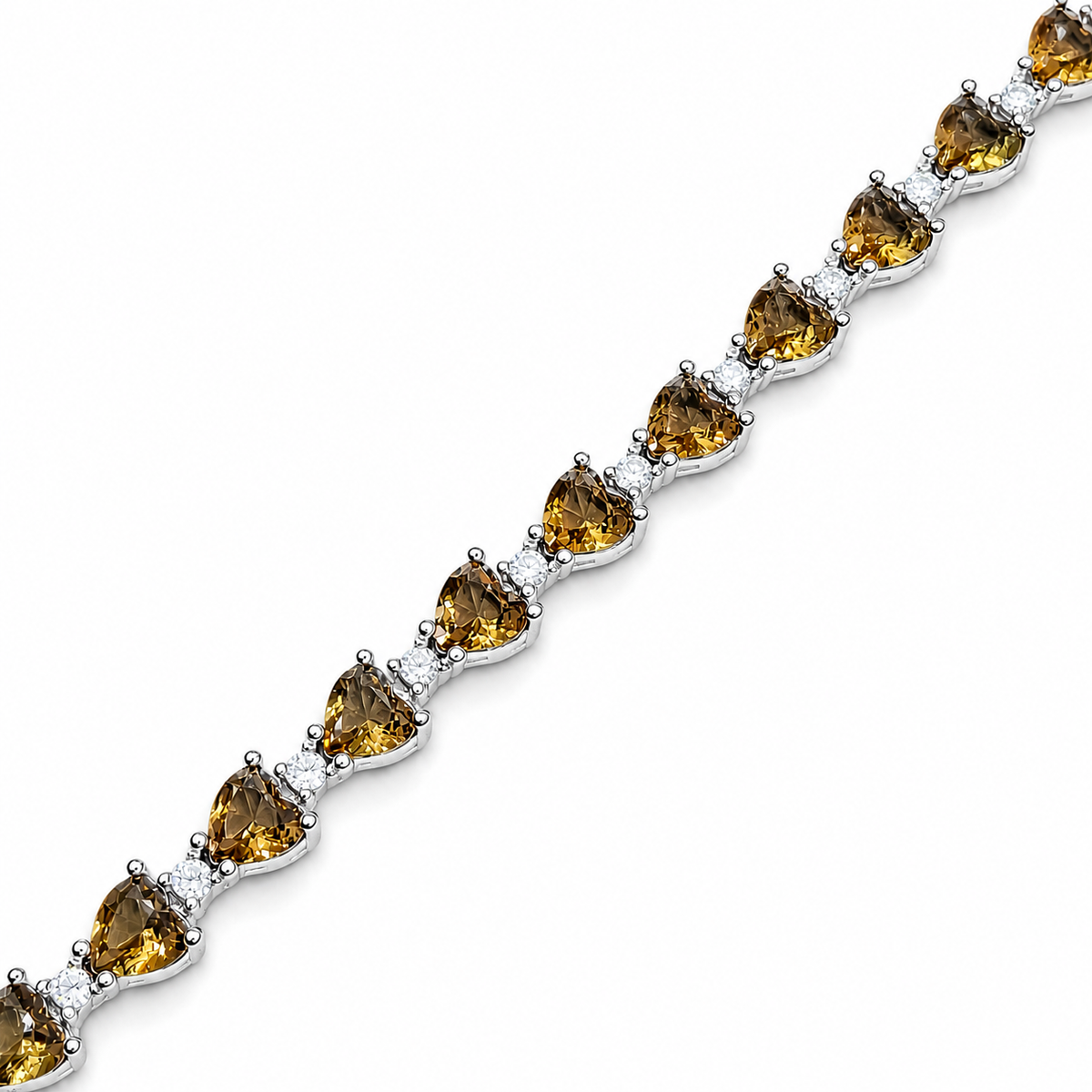 Pulsera Corazon Zultanita Plata Ley 925