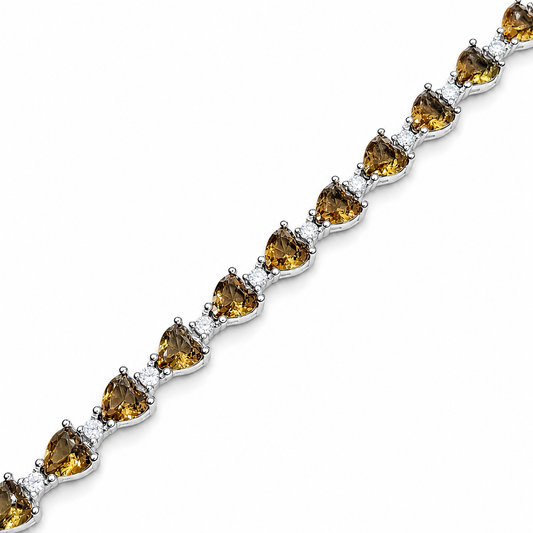 Pulsera Corazon Zultanita Plata Ley 925