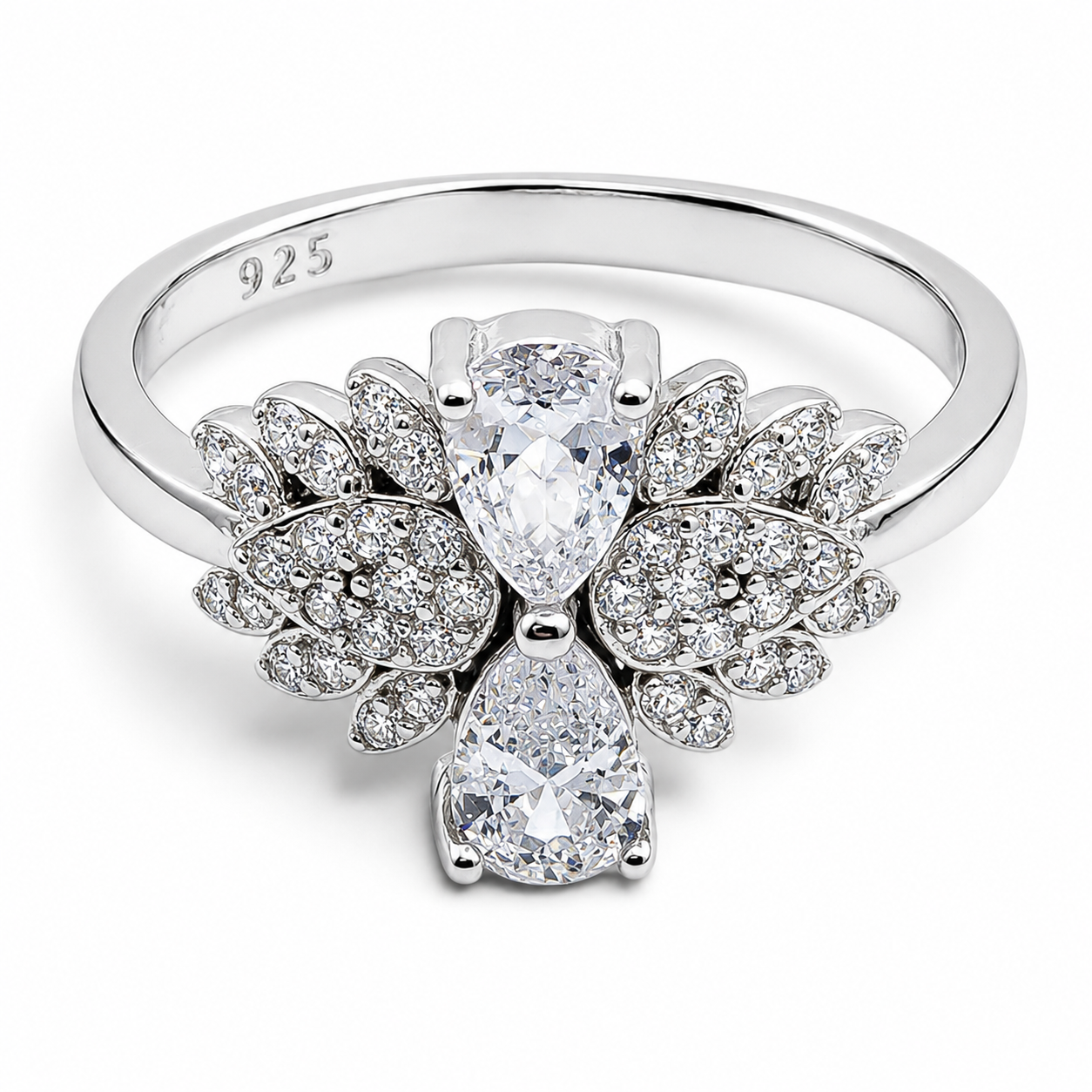 Set Zirconia Gota Plata Ley 925
