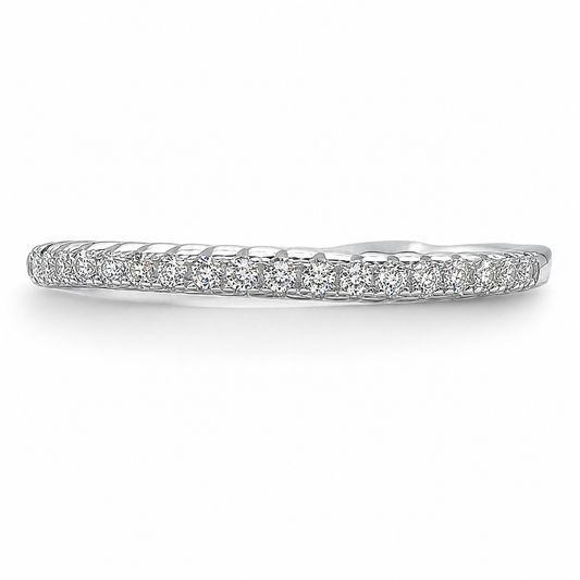 Anillo Delgado Zirconias Plata Ley 925