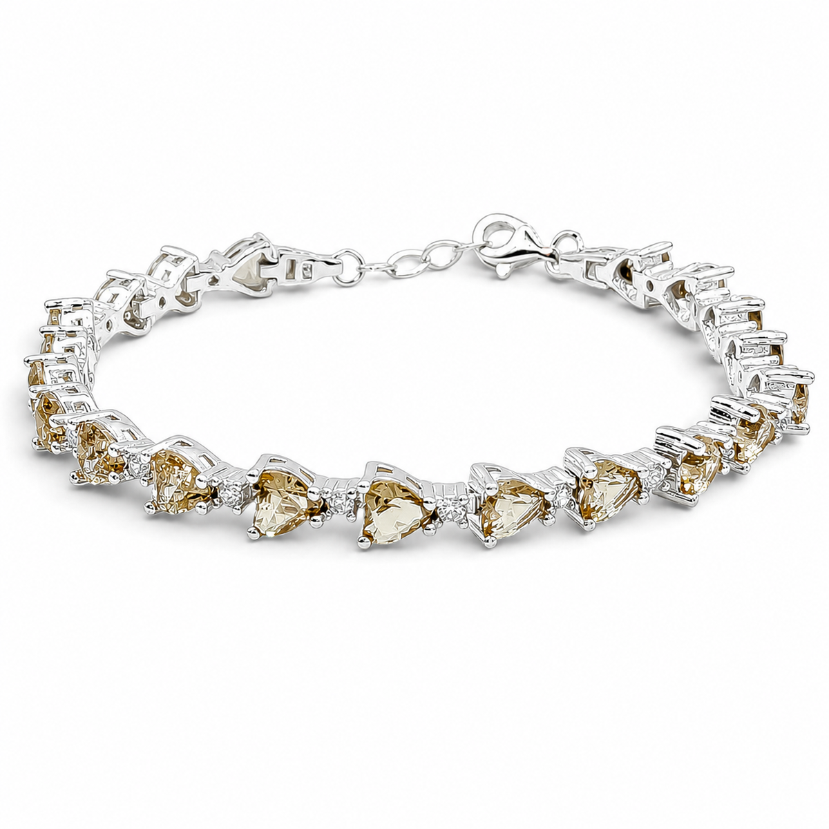 Pulsera Corazon Zultanita Plata Ley 925