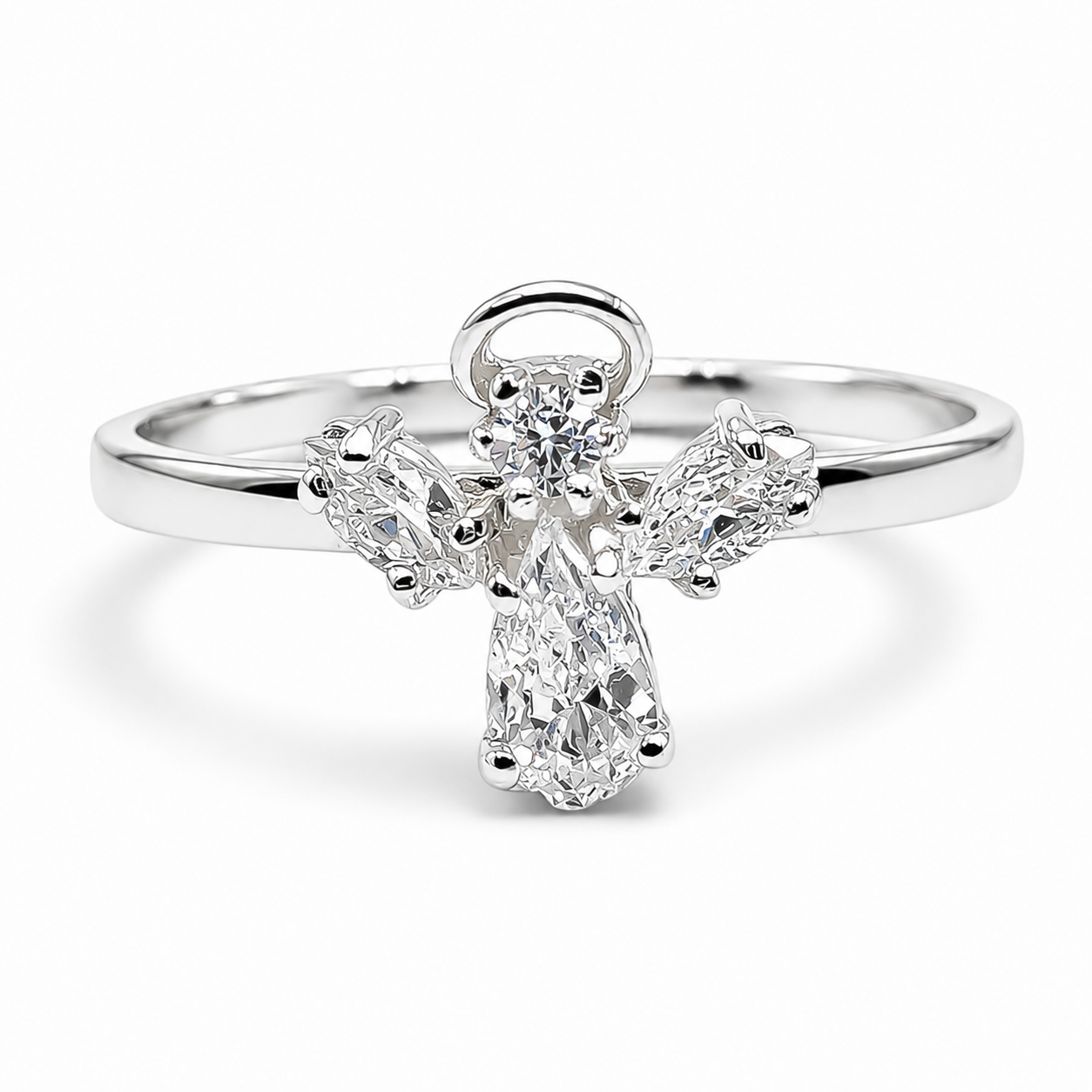 Anillo Angel Zirconia Plata Ley 925