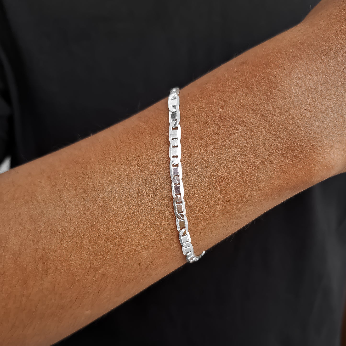 Pulso Gucci Liso 4mm Plata Ley 925