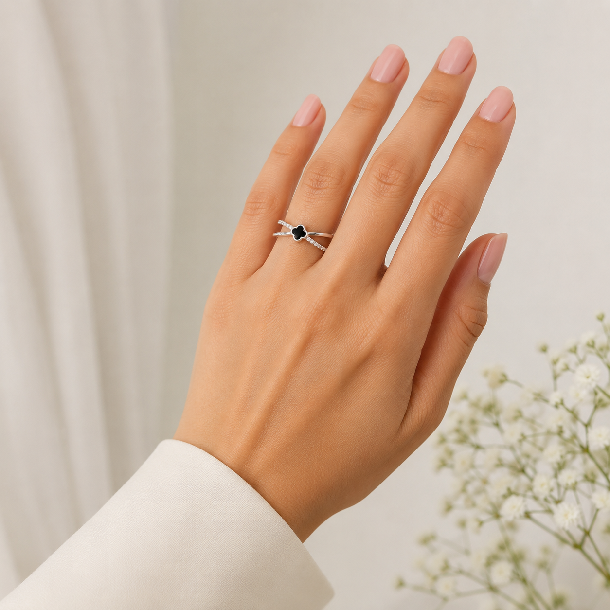 Anillo Negro Van Plata Ley 925