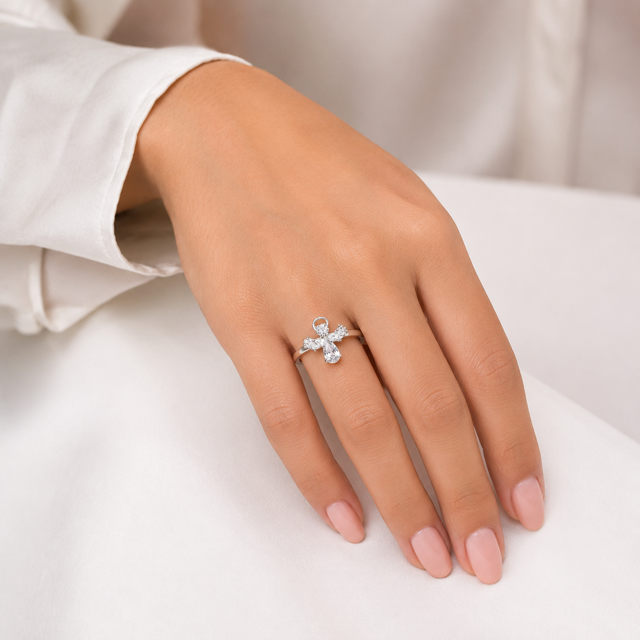 Anillo Angel Zirconia Plata Ley 925
