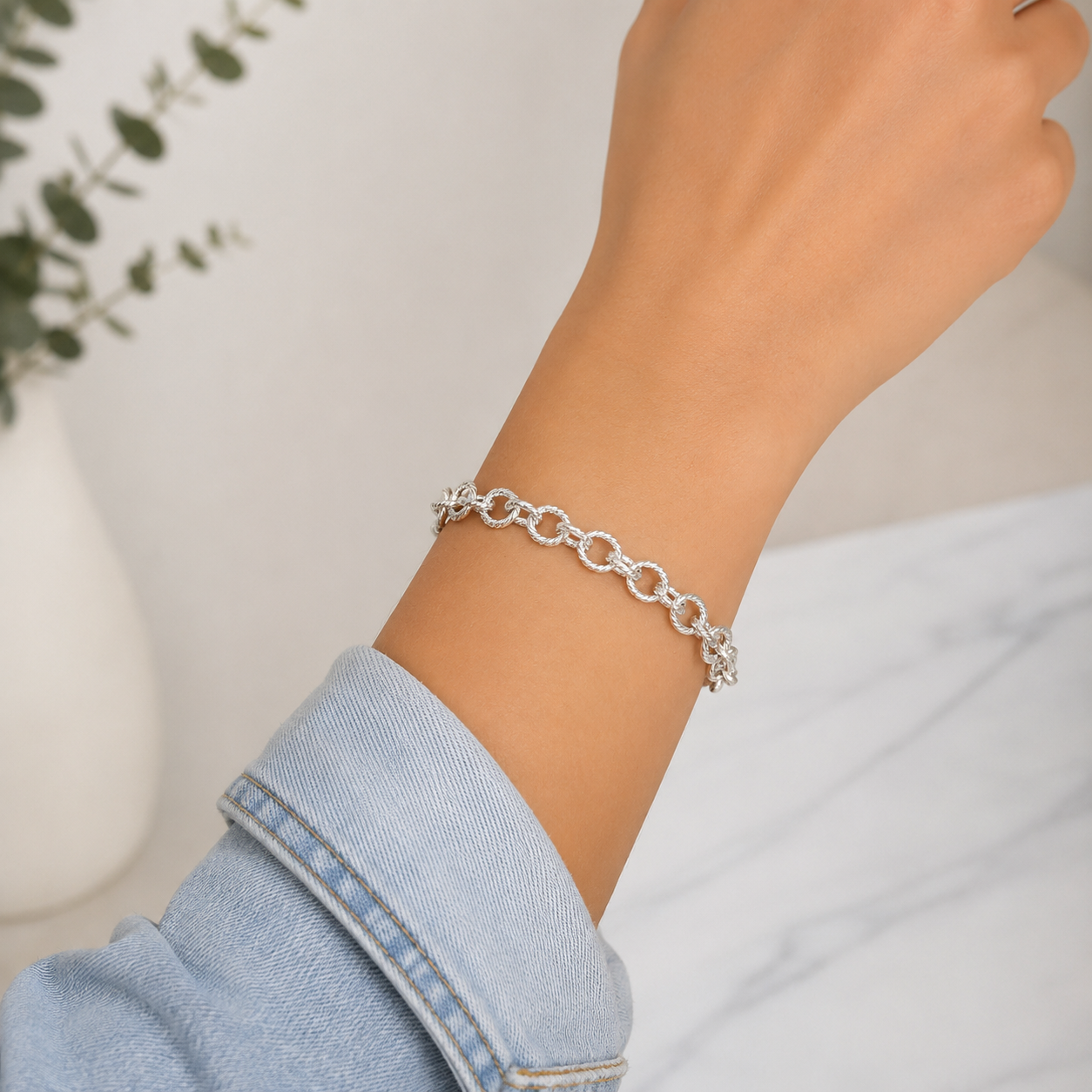 Pulsera Argolla Plata Ley 925