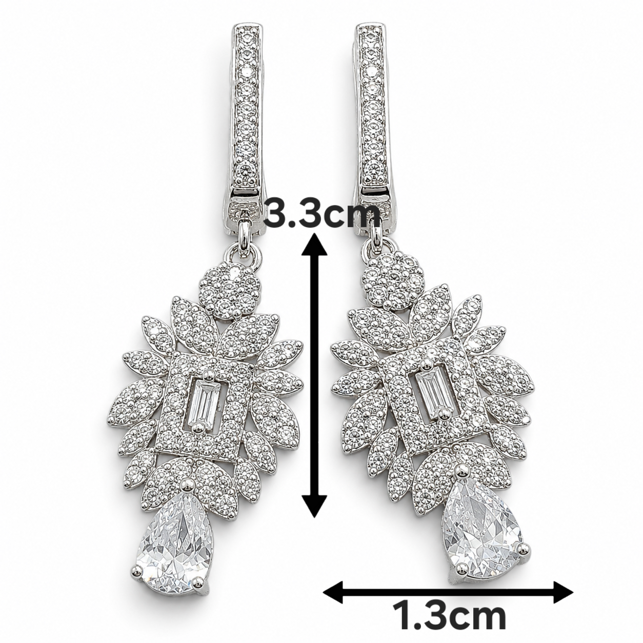 Set Zirconia Gota Plata Ley 925