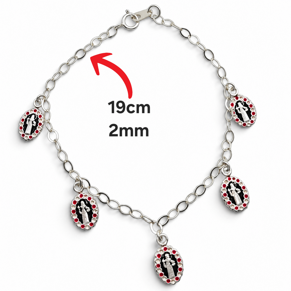 Pulsera San Benito Plata Ley 925