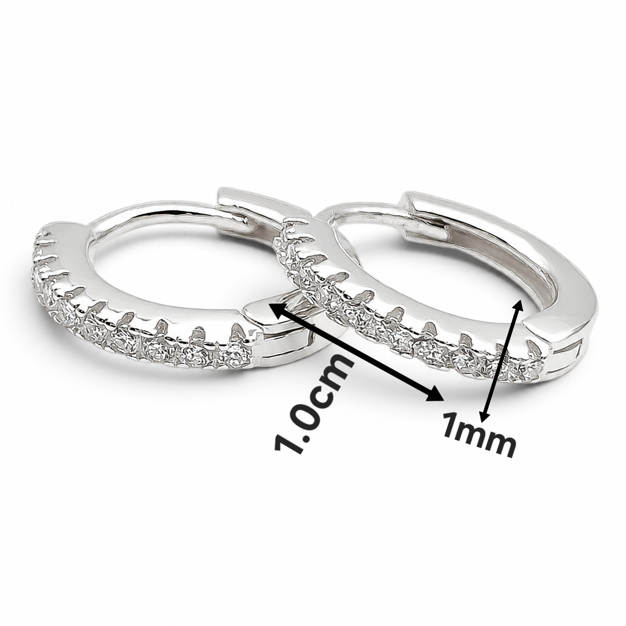 Hugguies Chica Zirconia Plata Ley 925