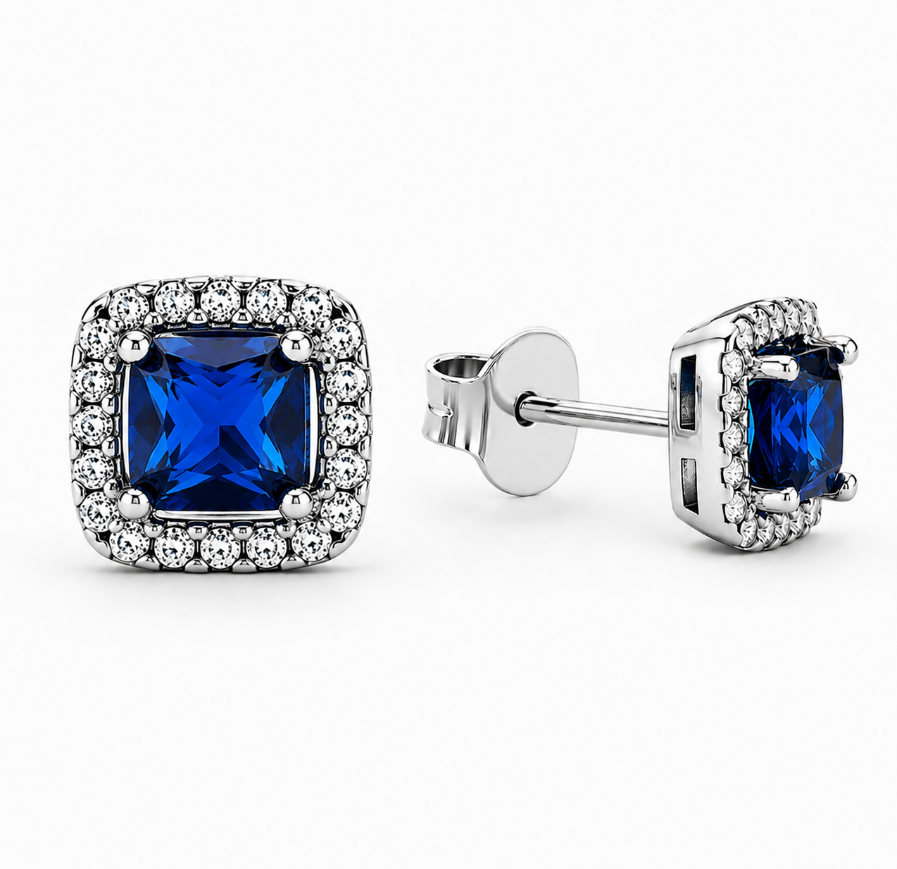 Arete Cuadro Azul