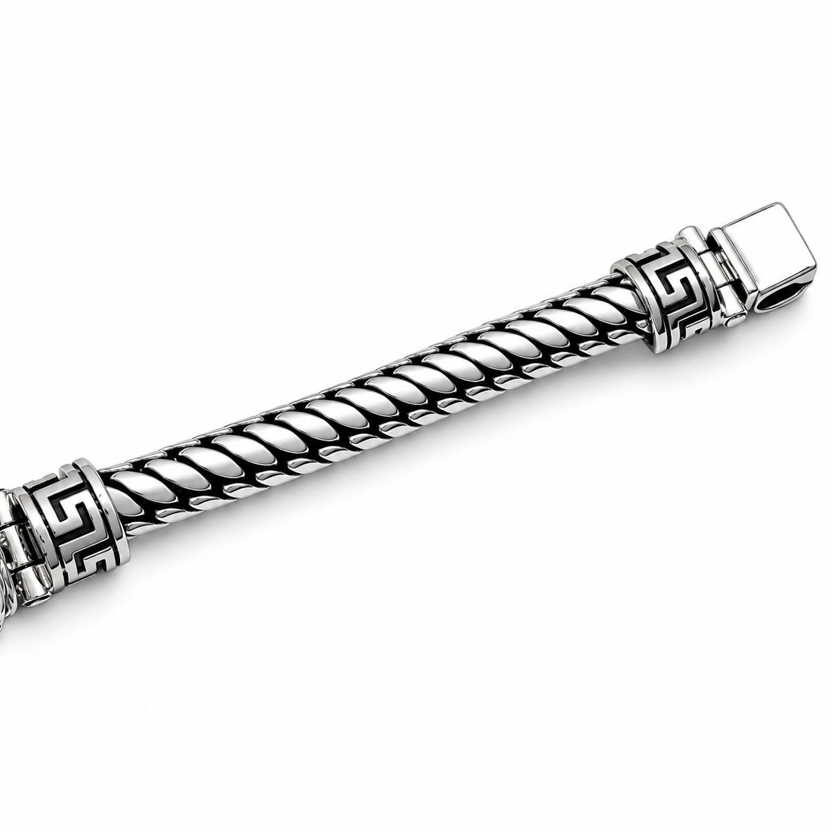Pulso Tigre 8mm Plata Ley 925