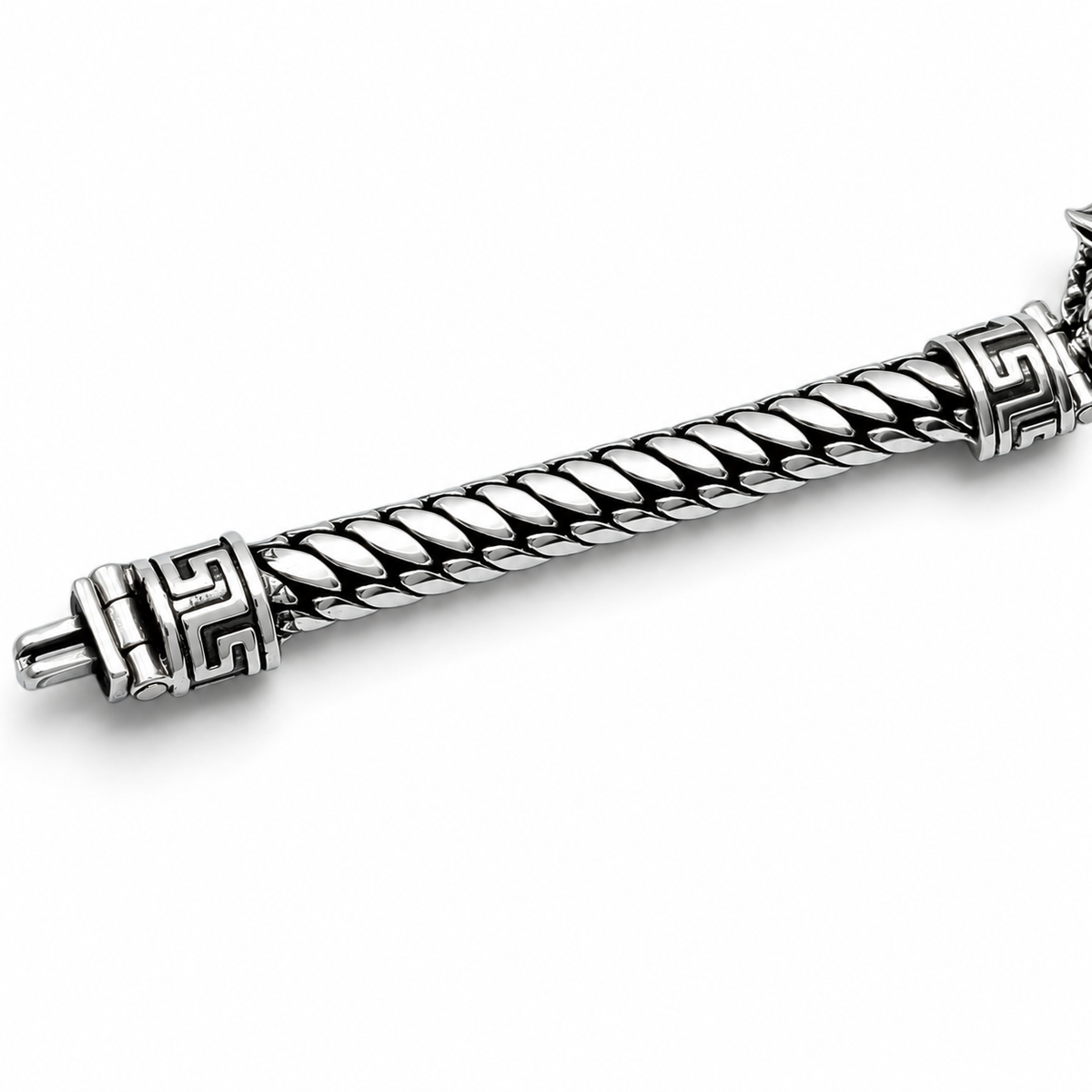 Pulso Tigre 8mm Plata Ley 925