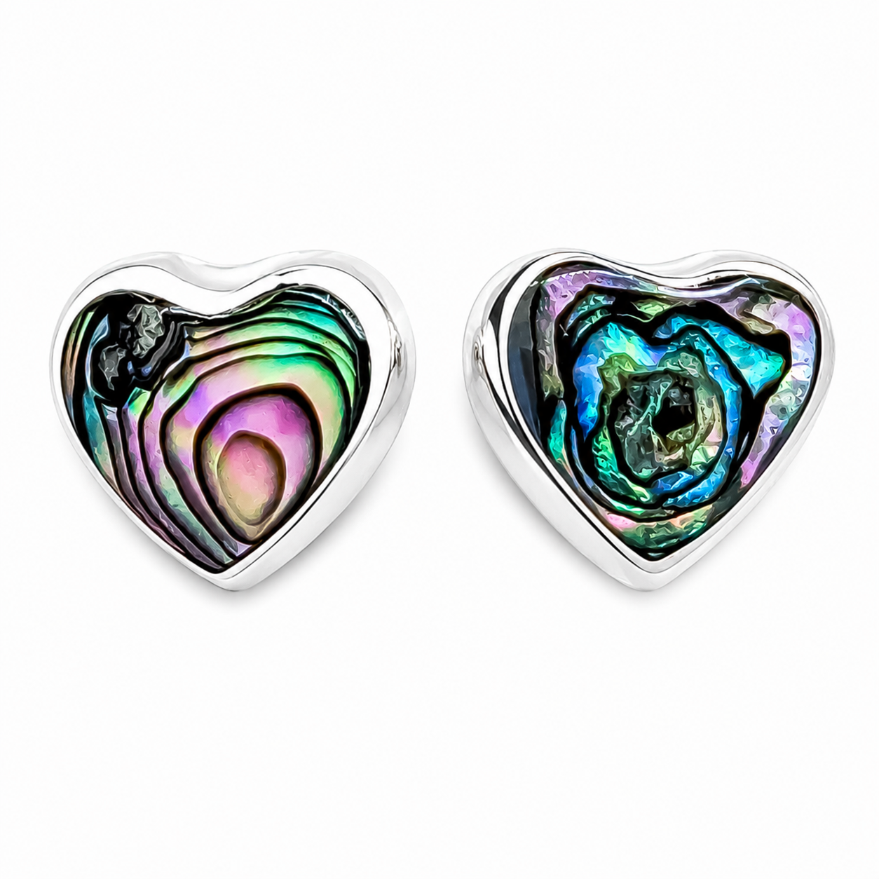 Arete Corazon Concha Plata Ley 925