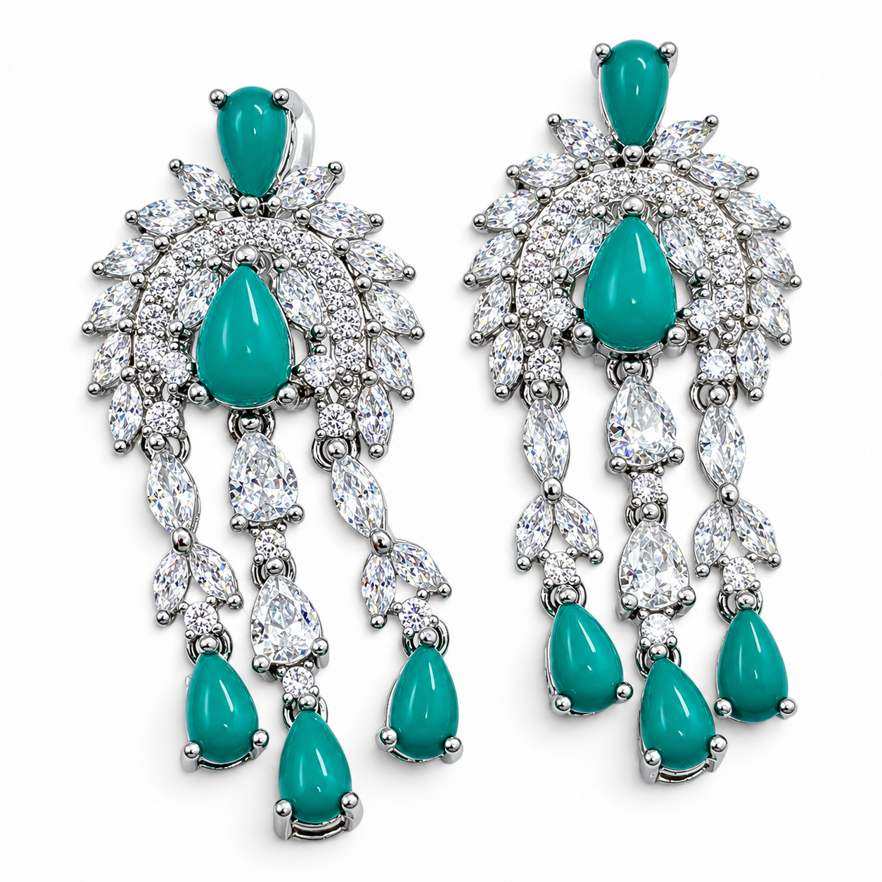 Set Zirconia Piedra Plata Ley 925