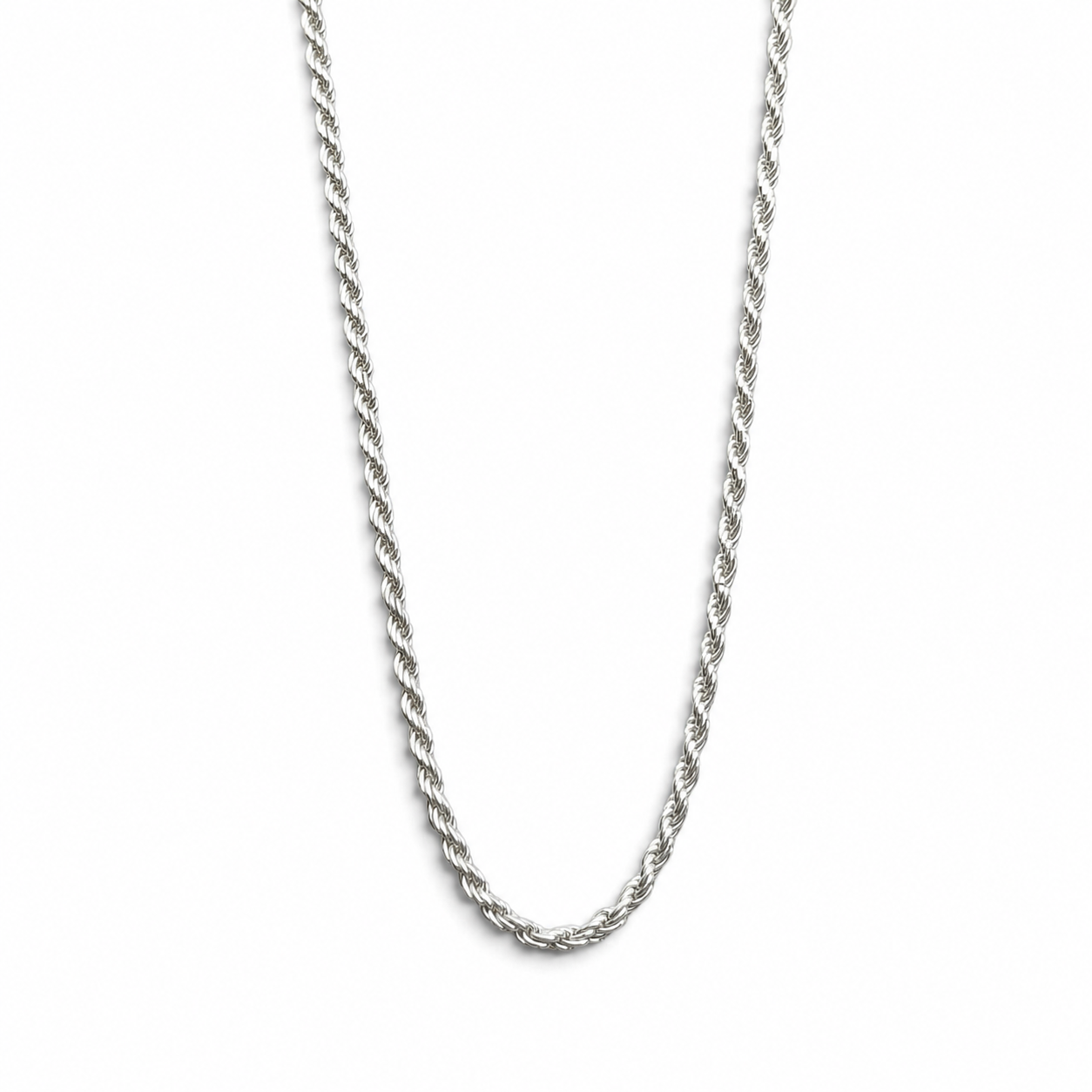 Cadena Torzal 1mm Plata Ley 925