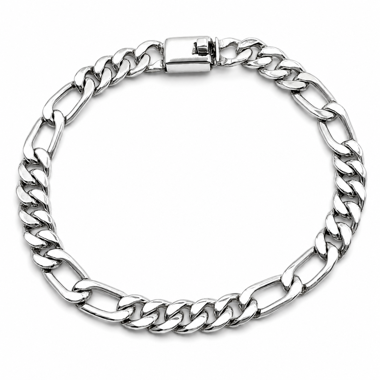Pulso Figaro 6mm Plata Ley 925