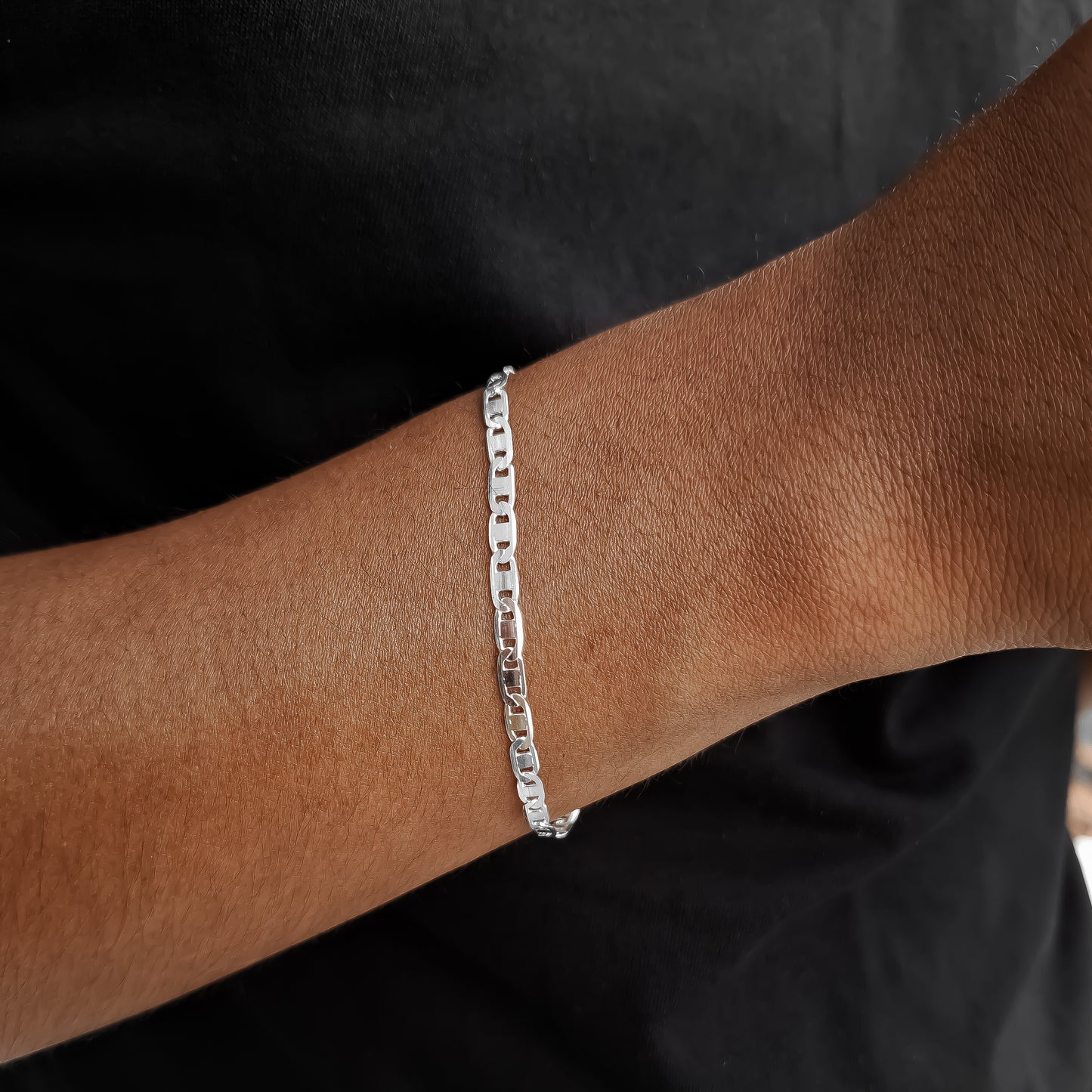 Pulso Gucci Liso 3mm Plata Ley 925