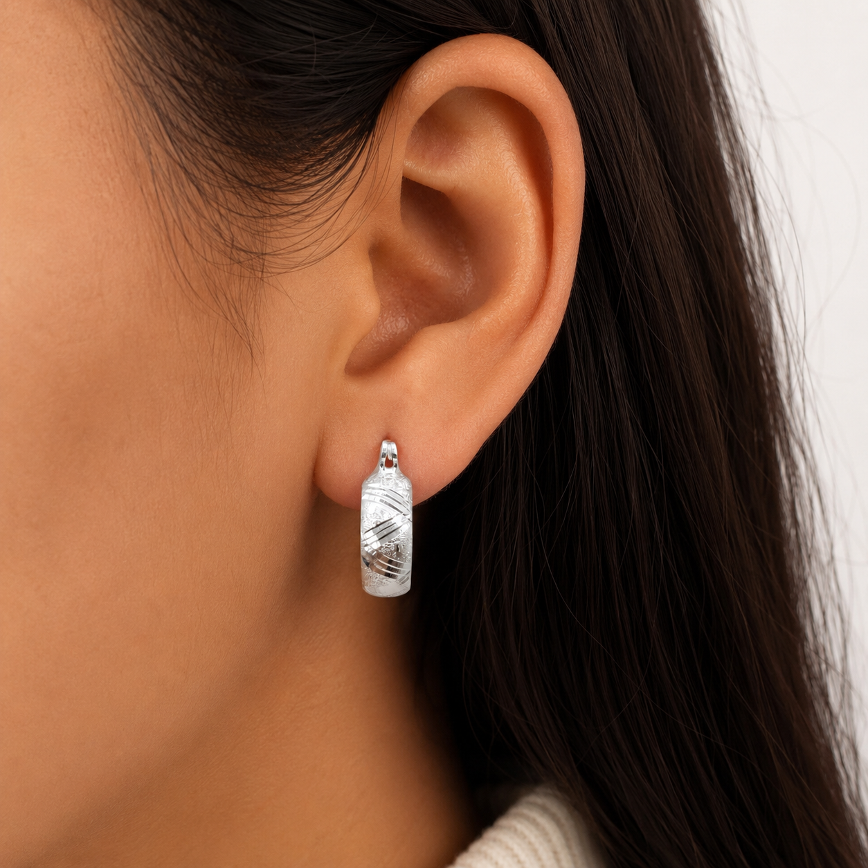 Arracada Chica Plata Ley 925