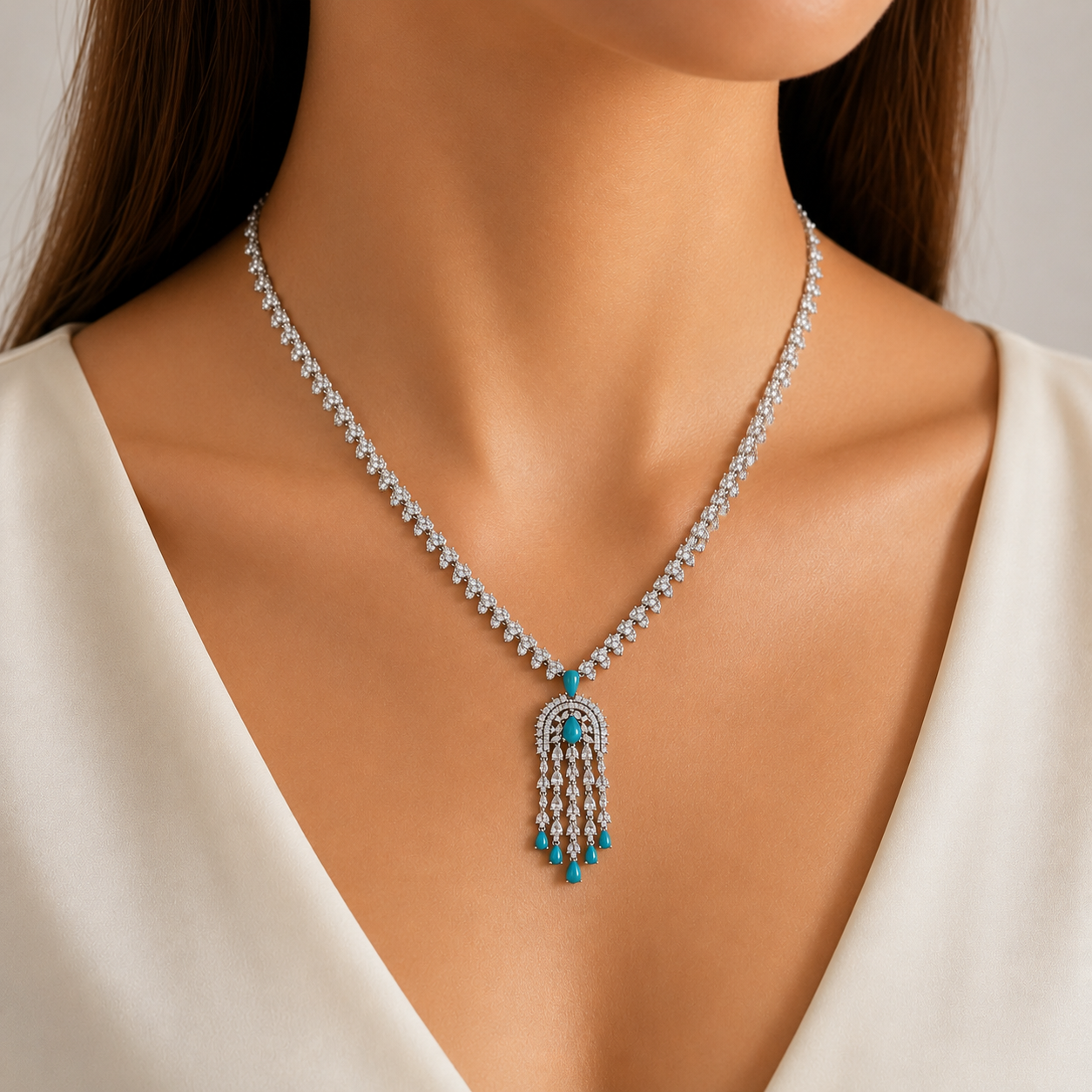 Set Zirconia Piedra Plata Ley 925