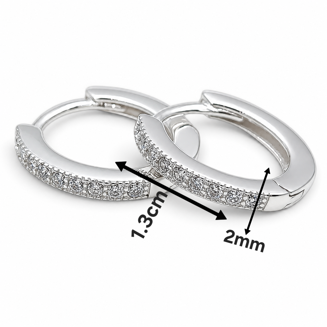 Hugguies Zirconia Plata Ley 925