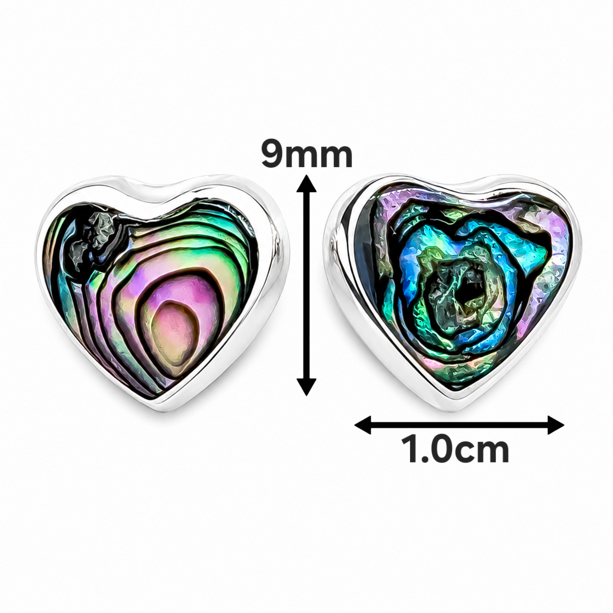 Arete Corazon Concha Plata Ley 925