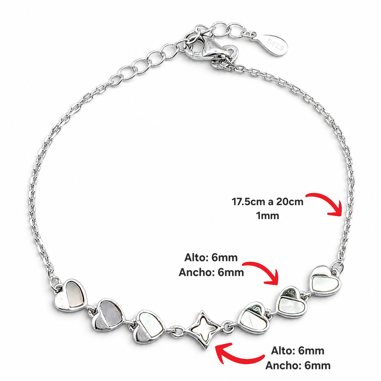 Pulsera Corazones Estrellita