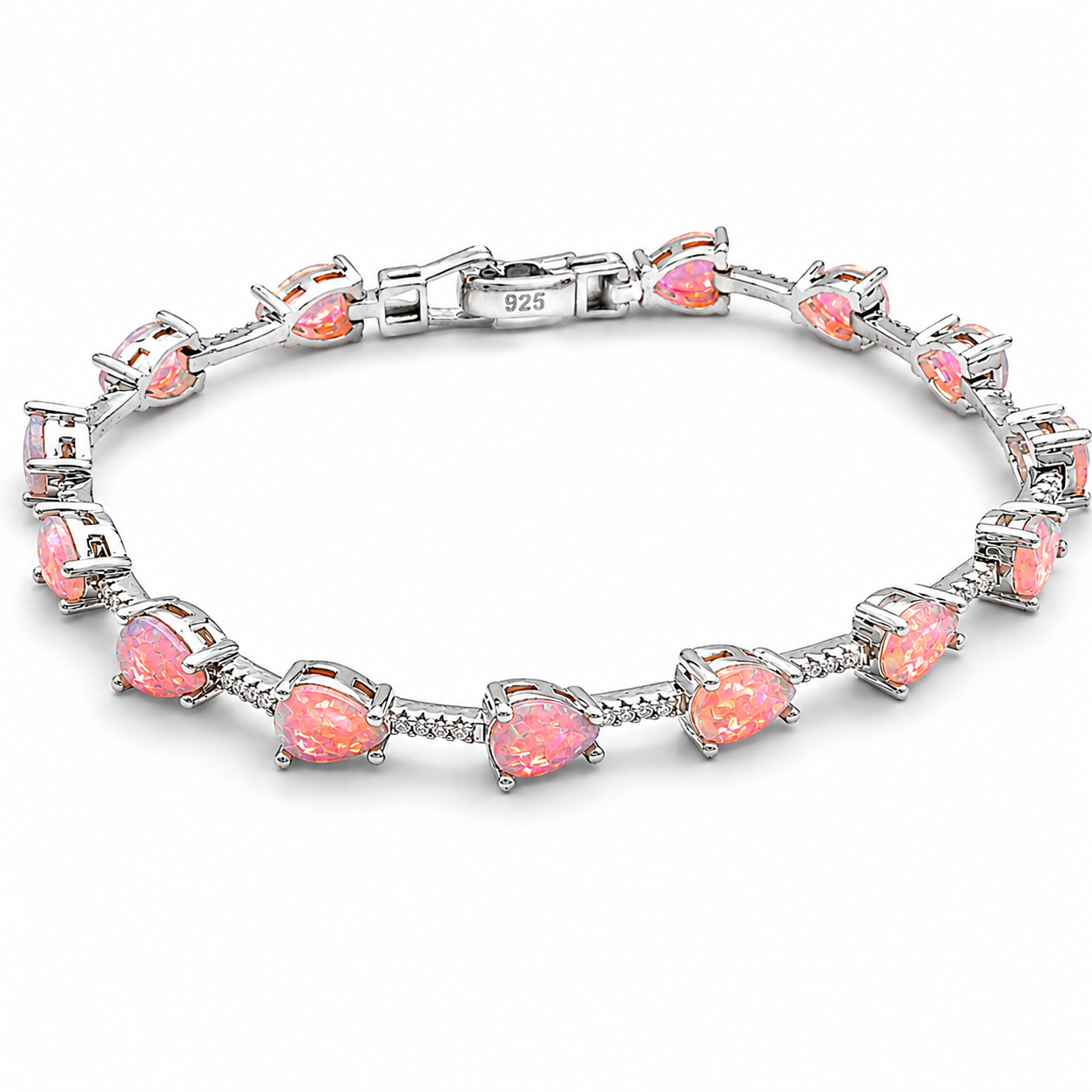 Pulsera Opalo Rosa Gota