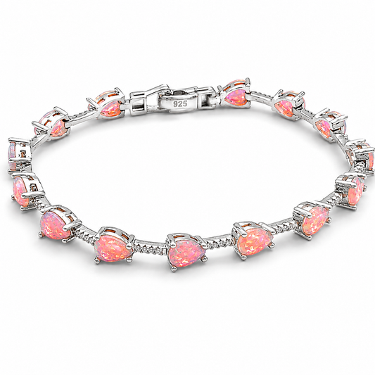 Pulsera Opalo Rosa Gota