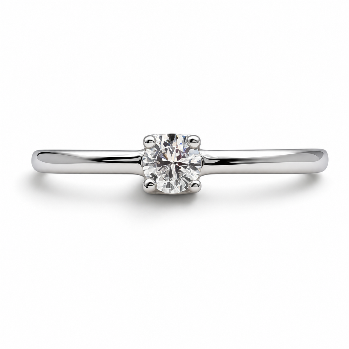 Anillo Zirconia Chica Plata Ley 925