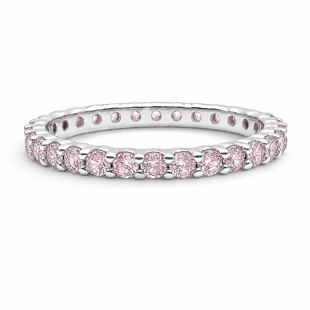 Anillo Churumbela Rosa Plata Ley 925