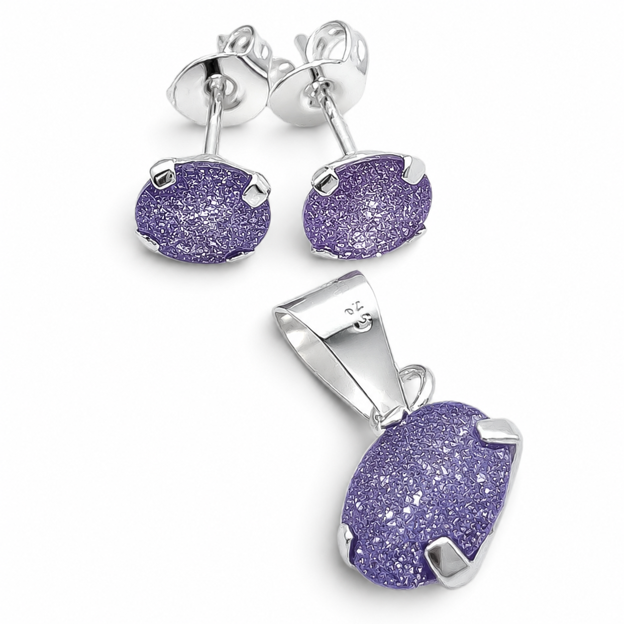 Set Lila Plata Ley 925