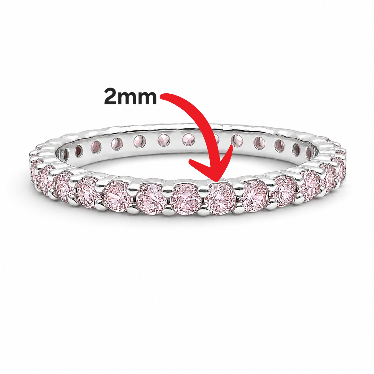 Anillo Churumbela Rosa Plata Ley 925